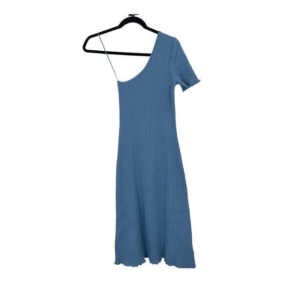 Rails Rania Rib One shoulder short sleeve blue Small S - Picture 2 of 5